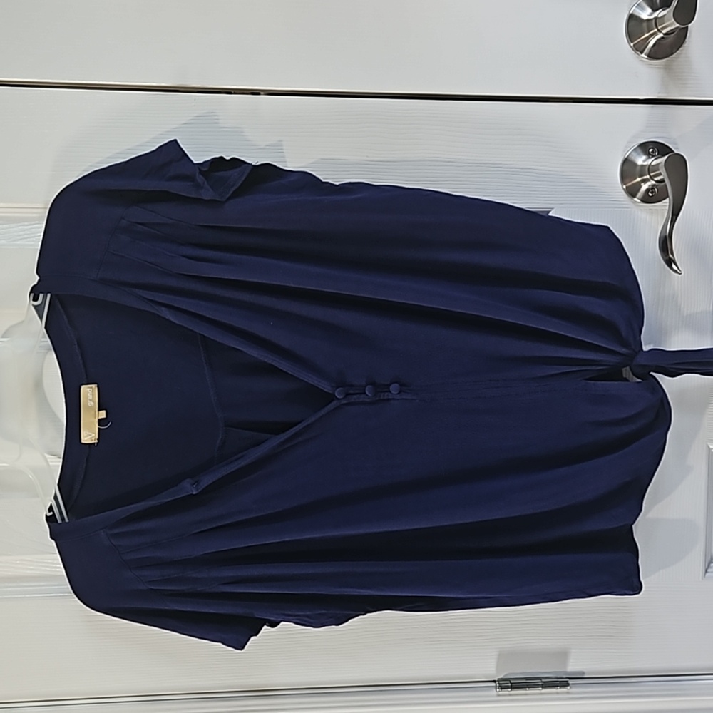 Top tie waist color navy size large